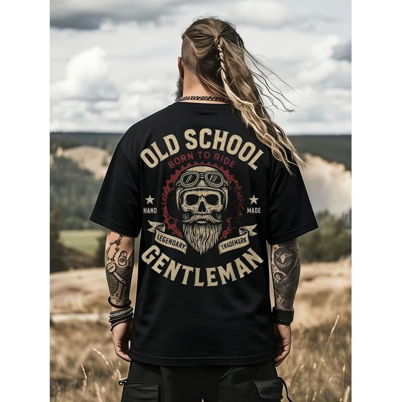 Motor Rage Herren Motorrad Grafik T-Shirt - Rundhals T-Shirt Totenkopf und Design Geeignet für Motorradfahrer und Gelegenheitskleidung Unisex Sammlerstück