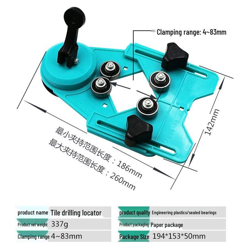 Tile Punch & Chamfer Locator for Glass and Marble