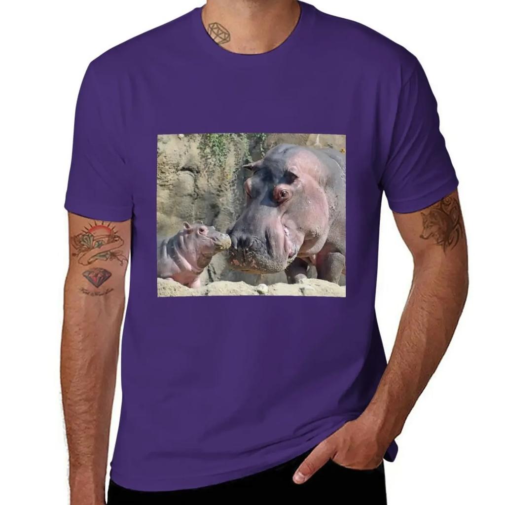 Fritz and Tucker the Hippos at the Cincinnati Zoo T-Shirt sublime customs design your own Short sleeve tee men