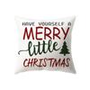Christmas Theme Cute Santa Claus Print Pattern Cushion Cover Home Living Room Sofa Decoration Pillow Pillow Cover