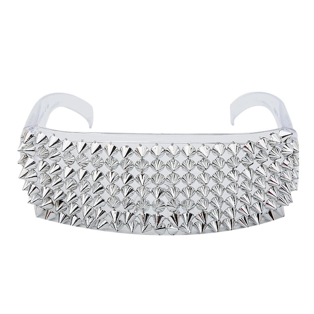 Hiphopové taneční sluneční brýle s plnými hroty, módní novinka s nýty, punkové styly, brýle pro párty