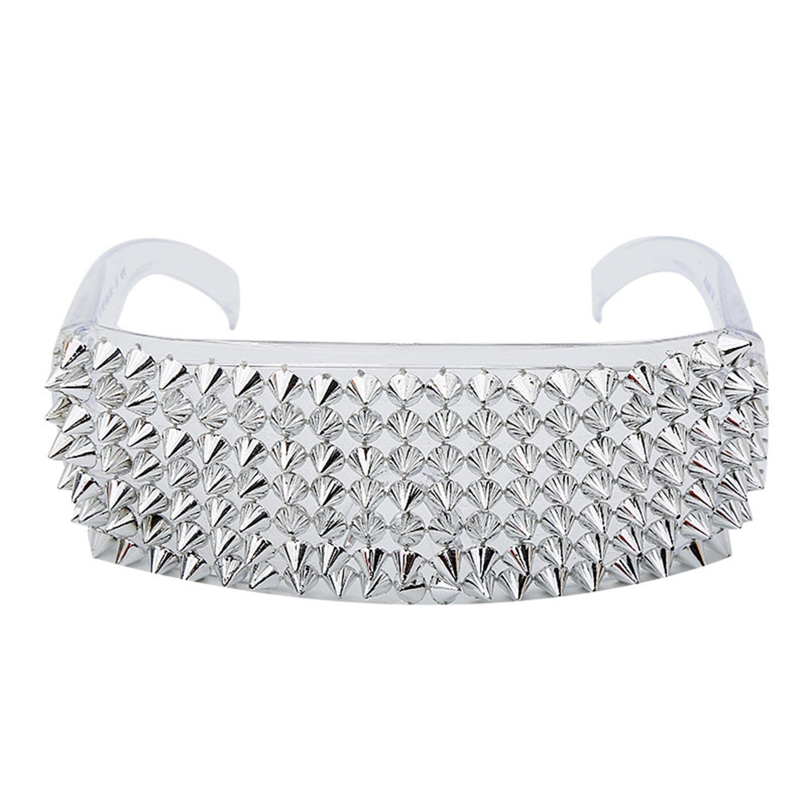 

Модные солнцезащитные очки с полными заклепками, очки для нарядов на Хэллоуин для модных личностей, универсальные очки D