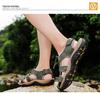 Plus Size Men's Non-Slip Leather Sandals for Summer Beach & Outdoor Use