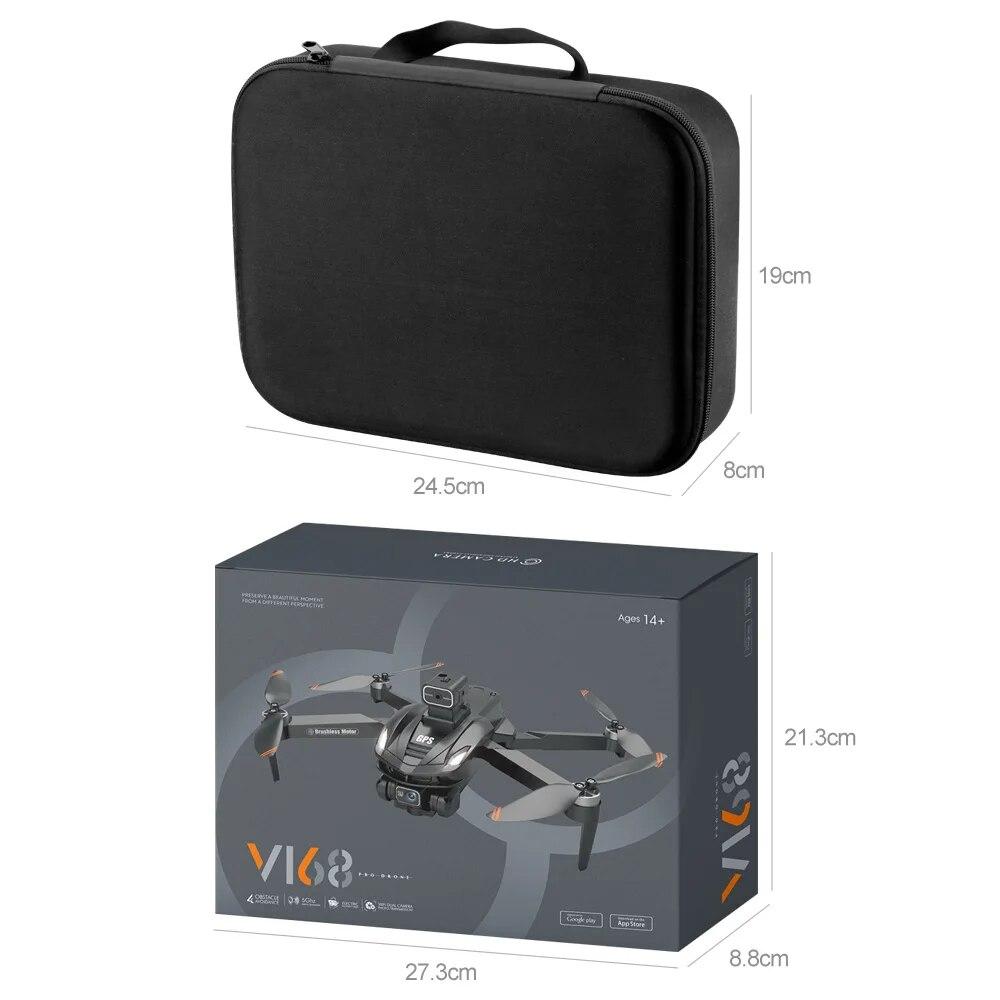 New V168 MAX Drone 8K 5G GPS/Optical Flow Professional HD Aerial Photography ESC Dual Camera Obstacle Avoidance Brushless Motor Quadcopter Drone Toy