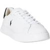 Polo Ralph Lauren Rlite Court Floral Leather Round Toe Lace-Up Low-Top Sneakers Men Sneakers White Black 809974097002