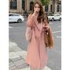 Gray Double-Sided Fleece Wool Coat Women New Autumn Winter Korean Loose Mid-Length Wool Outerwear