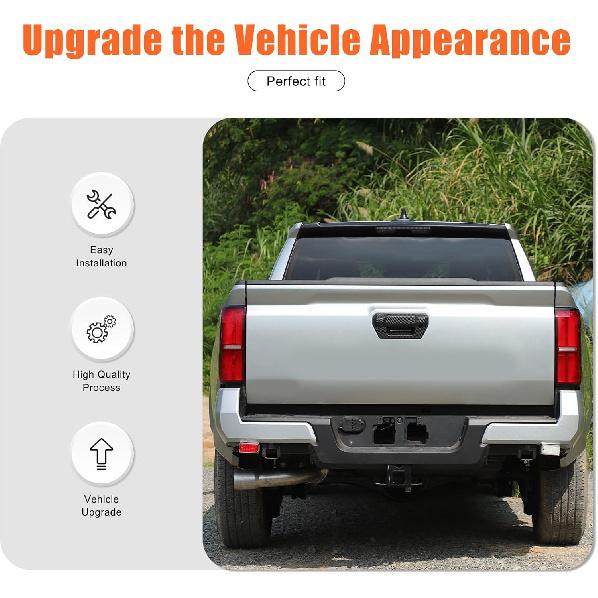 Daeiclru Tailgate Door Handle Trim Cover Compatible with Toyota Tacoma 2024 2025, Rear Trunk Grab Handle Cover Scratch Protector Accessories (Not Fit