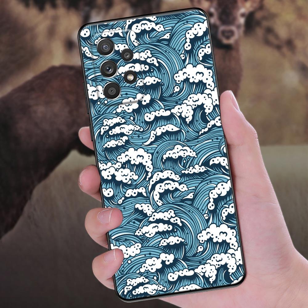 Japanese Art Hokusai kanagawa Great Wave Cover Galaxy A53 5G Case For Samsung A54 A52 A52S A51 A55 A73 A72 A35 A32 A33 Back Case