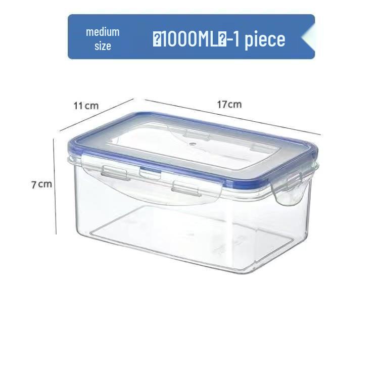 Food-Grade Transparent Rectangular Storage Box with Lid