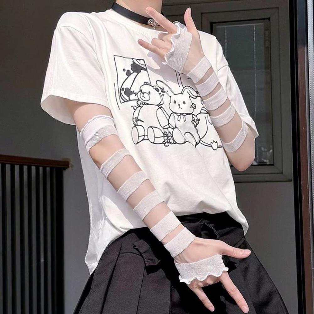 Y2K Bandages Arm Sleeves Punk Subculture Gloves Strapping Bandage Fingerless Gloves  Cosplay