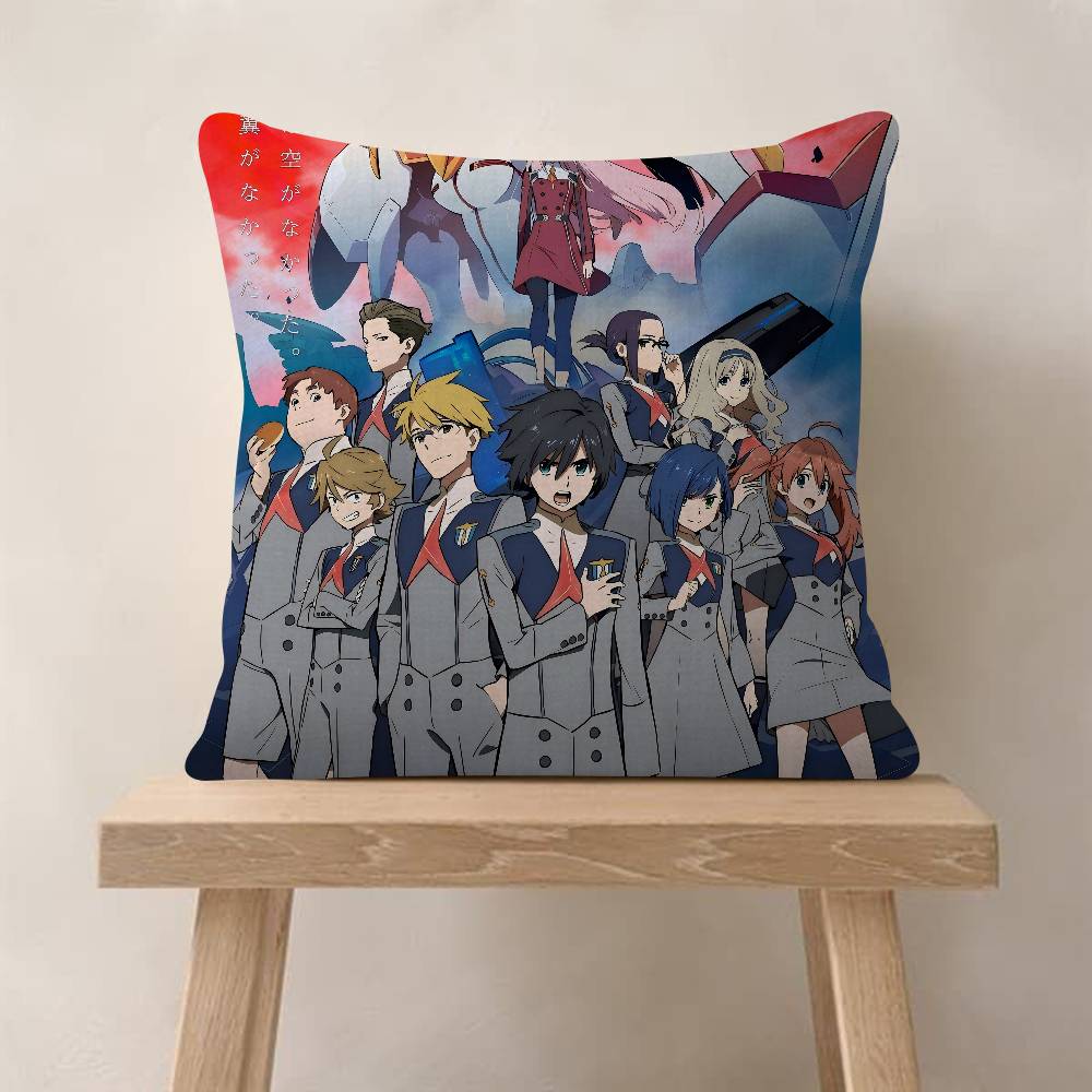 Anime DDarling In The Franxx Cushion Cover Car Throw Pillow Case For Sofa Car Christmas Gift