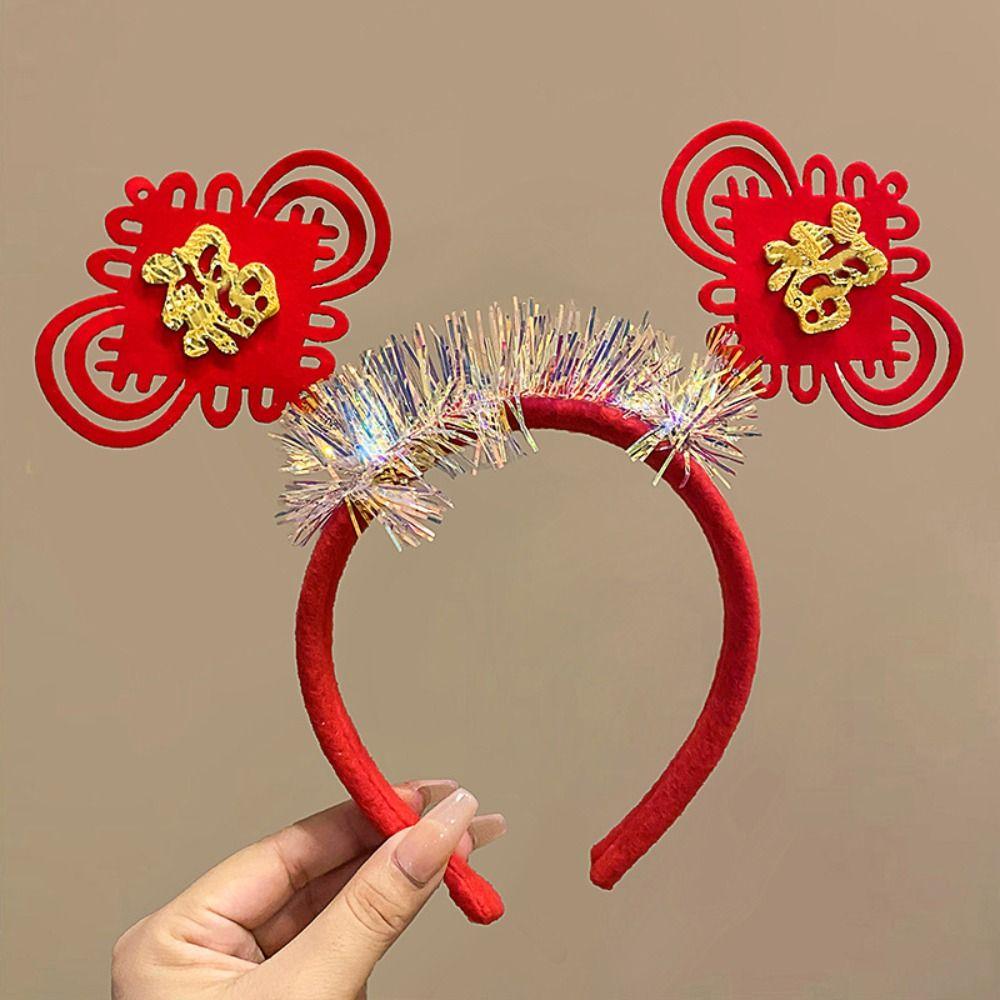 

Красная повязка для волос 2024, повязка на голову с новым годом, талисман Дракон, новогодний головной убор, повязка на голову с драконом, мужская повязка на голову C