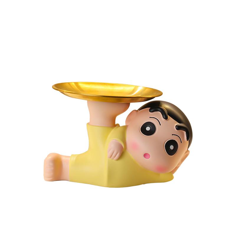 Cute Crayon Shin-Chan Tray Multi-Functional Storage Living Room Desktop Decorations Housewarming Gift for Friends