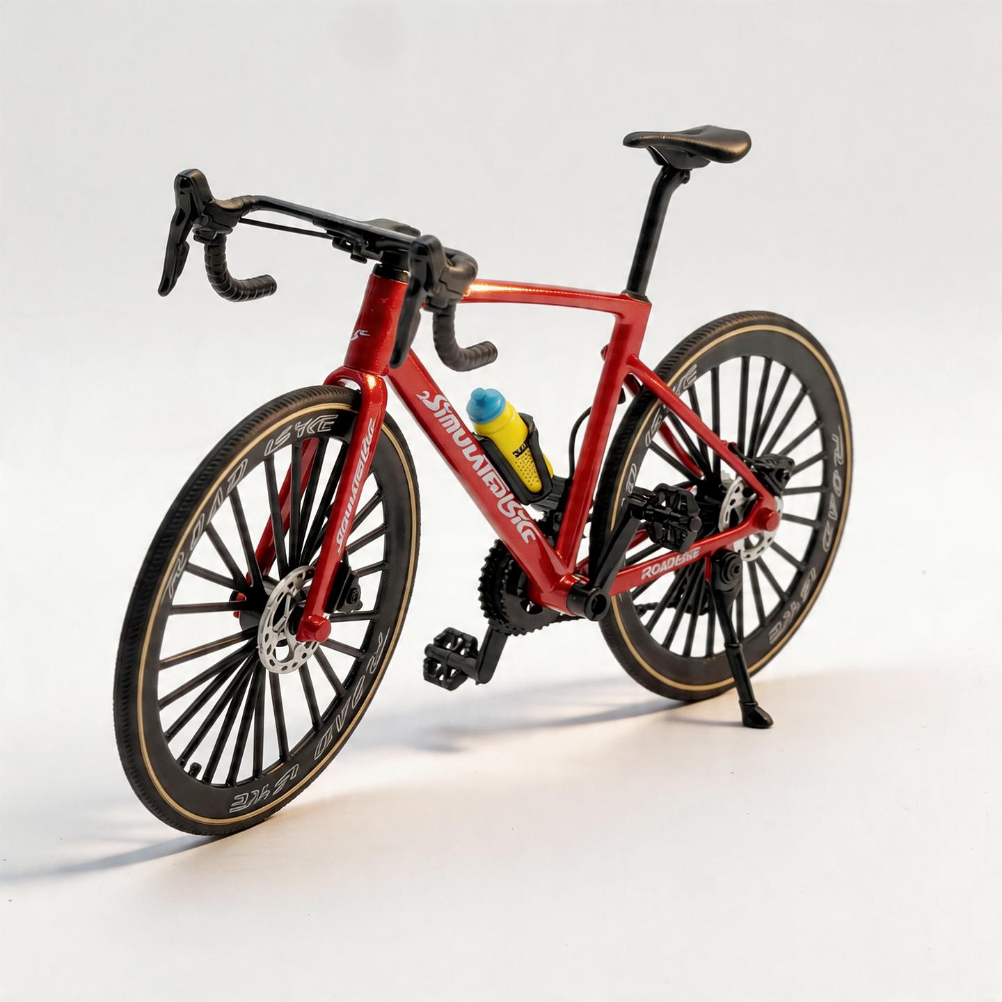 1:8er Maßstab Legierung Rennrad Modell Bewegliche Pedale Räder Einziehbarer Seitenständer Fahrradmodell Sammlung Spielzeug Geschenk black