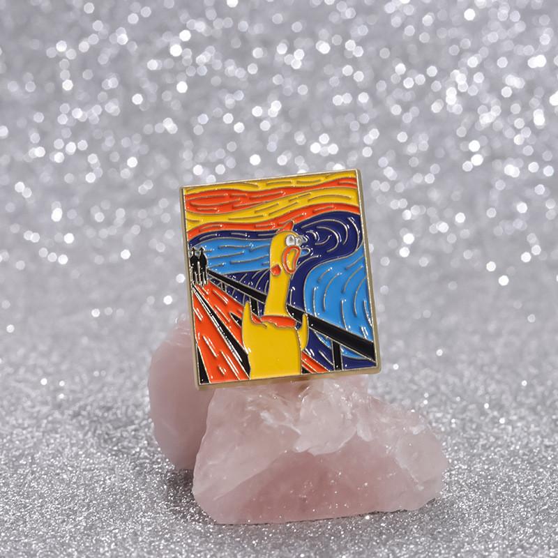 Cartoon Unique Character Brooch Creative Artistic Enamel Pin For Decoration Stylish