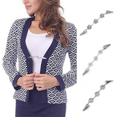 Cárdigan de flores Vintage para mujer, suéter, alfileres para blusa, broche para chal, cuello de camisa, Clip de pato, broches para bufanda, accesorios