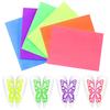 Color Fluorescent Butterfly Sticker 6-color Set Summer DIY Manicure Sticker