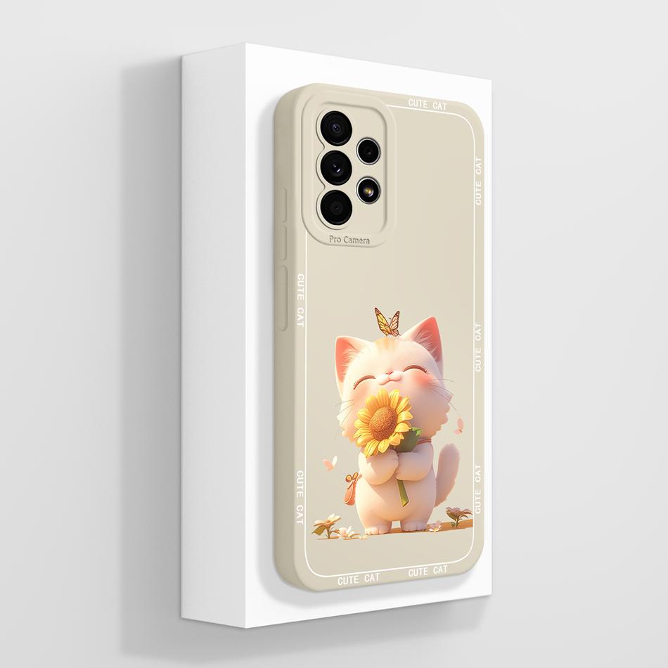 For Samsung Galaxy A52 A52S Phone Case Creative Design Lightweight Funda For Samsung A 52s Soft Smooth Liquid Silicone Housing