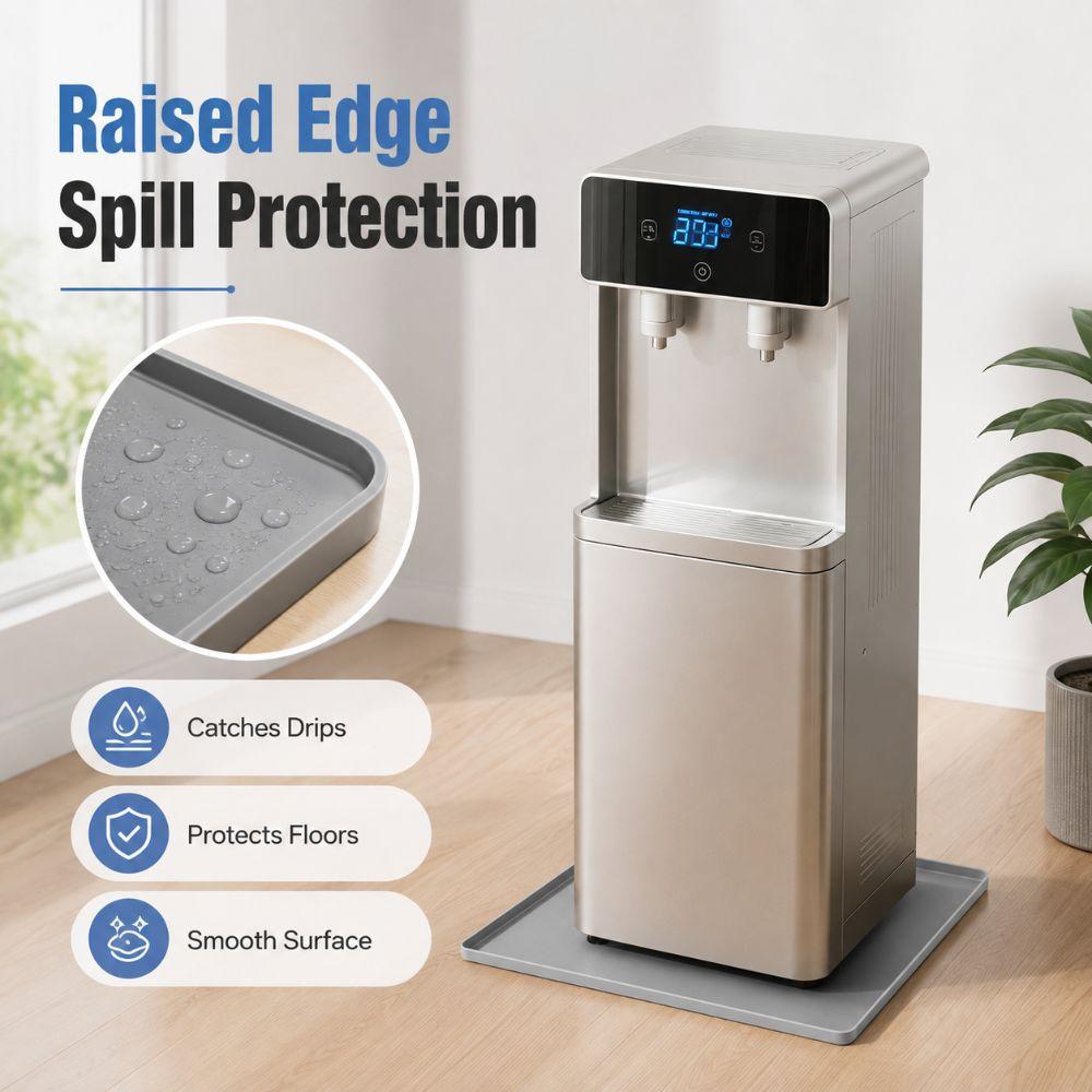 Raised Edge Washing Machine Drain Pan Anti Slip Floor Protector Water Dispenser Mat  Coffee Machine