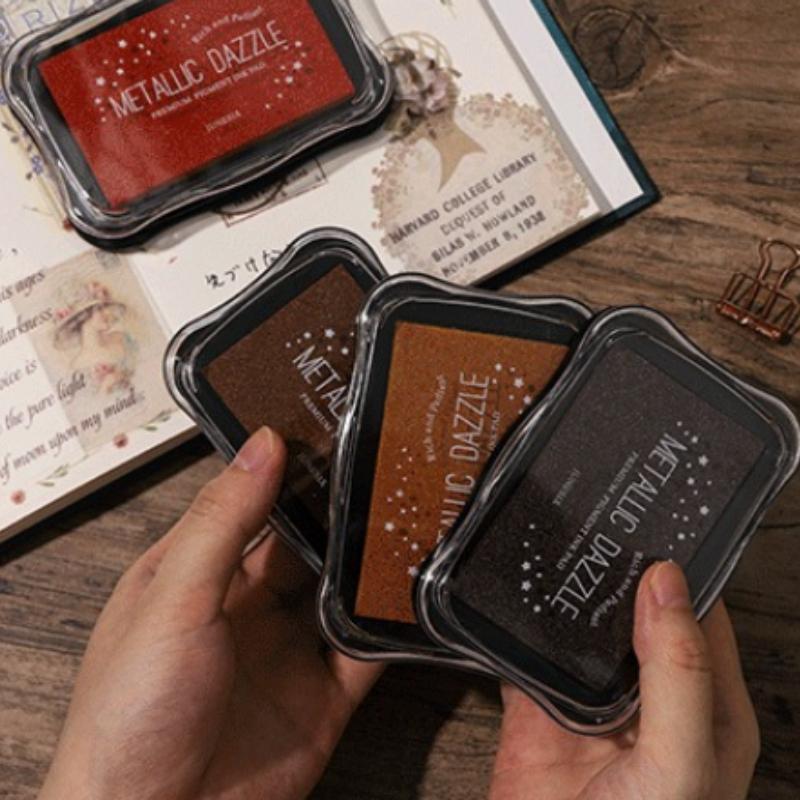 Metallic Large Ink Pad Stamp Companion for Scrapbooking DIY Rubber Stamps Doodling Art