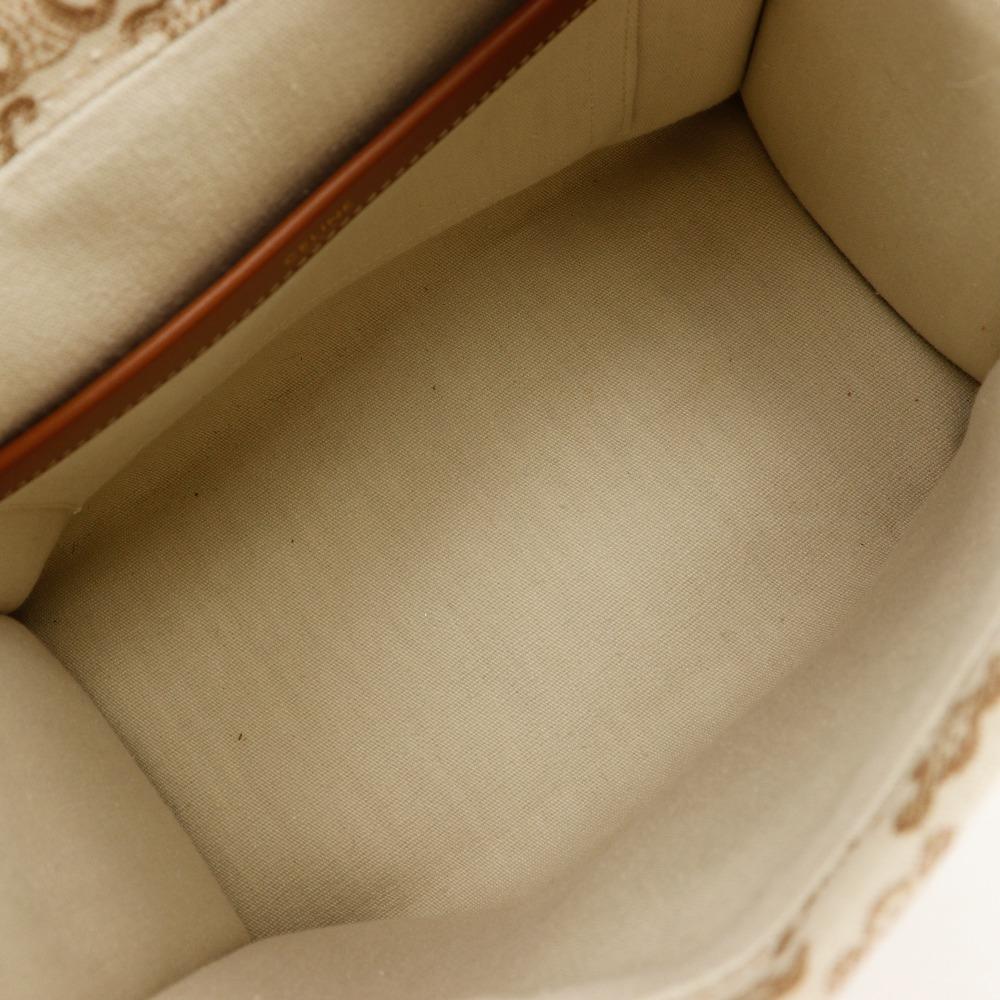 CELINE Triomphe Small Hippo Thais Handbag 19916 2EZ6 01BC 2WAYShoulder beige canvas Women Used