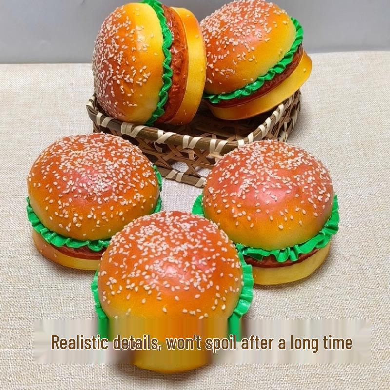 Simulation Hamburger Model Toy: Fake Bread for Display In Hotels, Restaurants, and Photography.