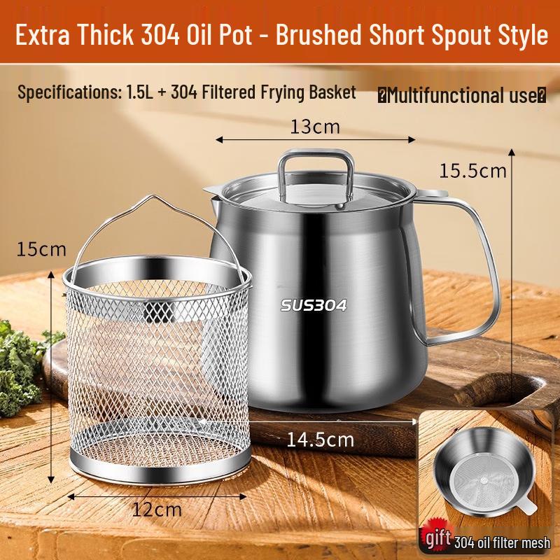 Hanyou Stainless Steel Kitchen Oil Pot