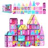 Prinzessinnen-Magnetpuppenhaus-Bauspielzeug für Mädchen, rosa Magnetbausteine, Geburtstagsgeschenk