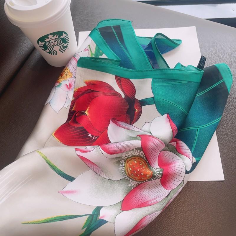 Modenäsduk Halsdukar Kvinnor Fyrkantiga Hradband Små Sjalar Wraps Sacrfs 70x70cm