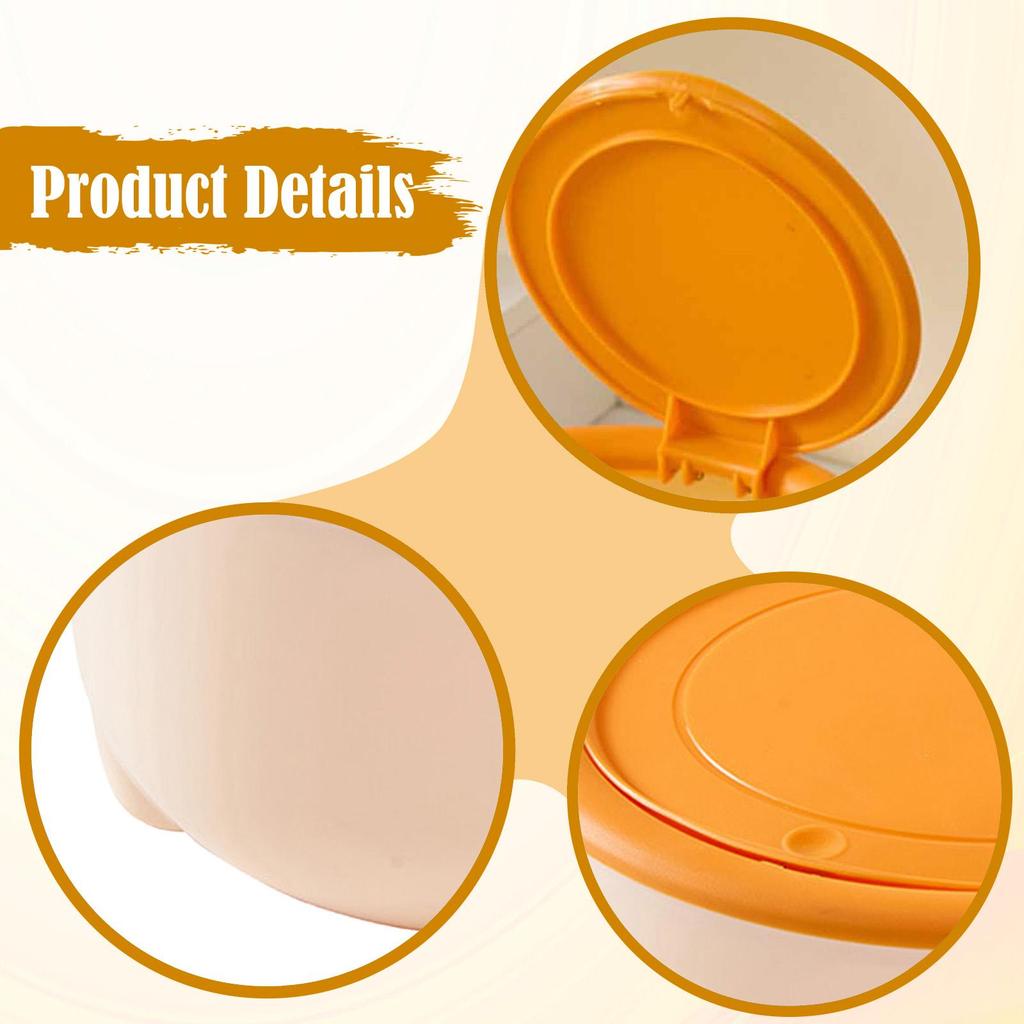 Cat Litter Trash Can with Press Lid PP Material Countertop Disposal Bin for Cat Litter Box Cabinet with Storage