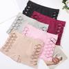 3PCS Sexy Side Hollowed-out Boxer Briefs Women Solid Color Seamless Underwear Simple Safety Pants  Mid-waist Comfortable Panties