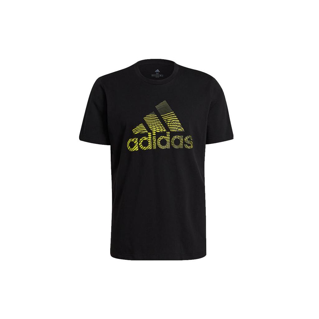 Adidas T Shirts Men's Black Crew Neck Moderate Straight Fit GL2399