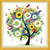 DIY Cross Stitch Kits Handmade Needlework Embroidery Kits Colorful Tree Home Decoration Summer Season