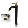 Bathroom Basin Faucet Single 304 Stainless Steel Cold Water Bathroom Sink Faucets Black and Gold  Single Handle Washbasin Tap