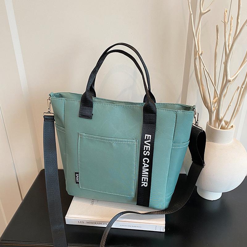 

Сумка-тоут, сумка для книг, женская, на плечо, через плечо, на спину, школьный рюкзак для репетиторства, большой вместимости, Оксфордская, водонепроницаемая, сумка на плечо зелёный