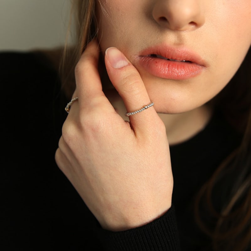 Less Is More Silver Round Ring