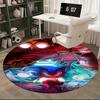 1pc Sonic the Hedgehog Anime Cartoon Design Round Carpet  Office Chair Mat, NonSlip Rug for Home Decor, Living Room, Bedroom, Game Room