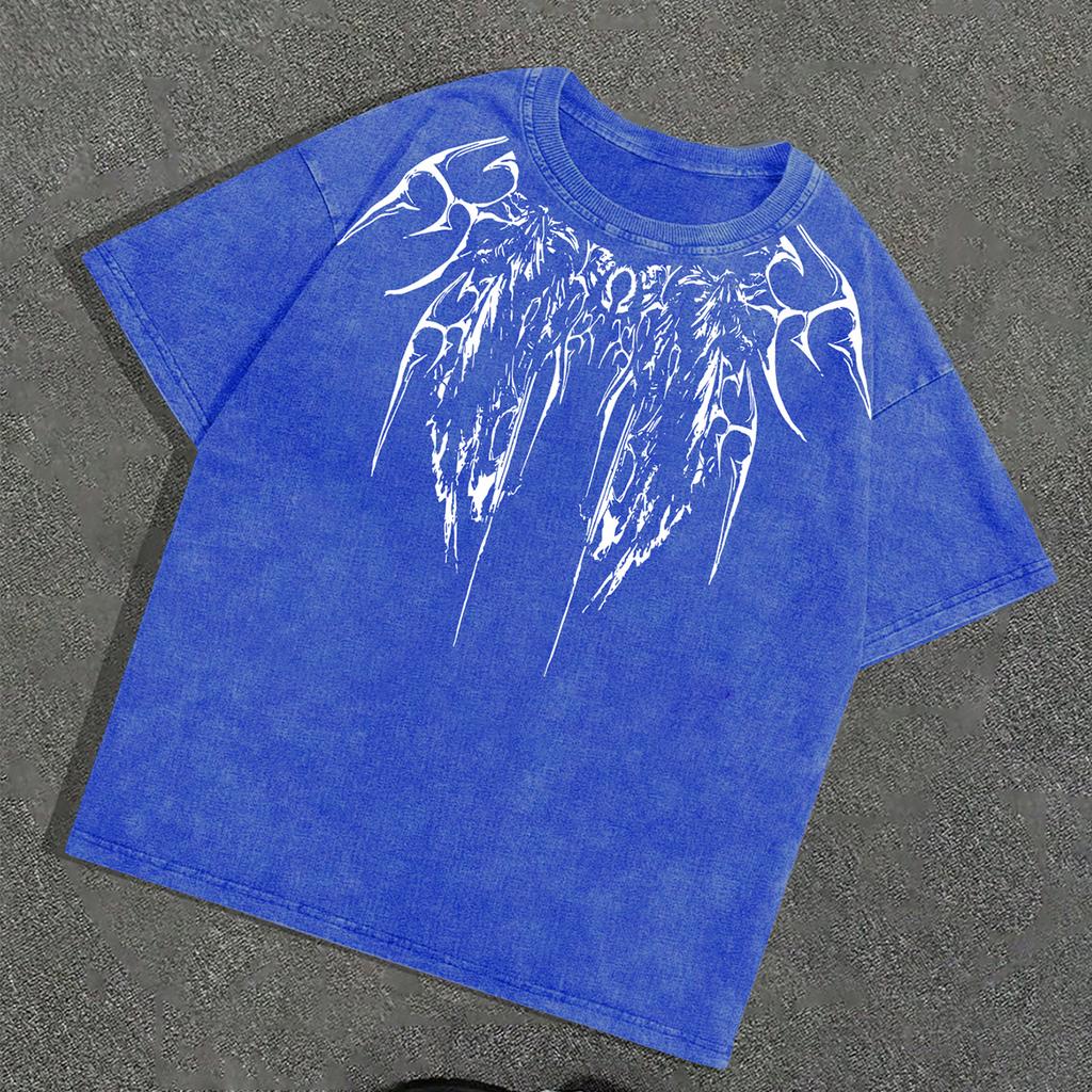 Herren Grafische T-Shirts Shirt Unisex Baumwolle Oversized T-Shirt Kurzarm Vintage Streetwear Lässiges T-Shirt Top