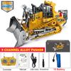 Remote Control Excavator Dump Truck Crawler Bulldozer Rc Model Car Toy Alloy Simulation Construction Vehicle Gifts For Kids