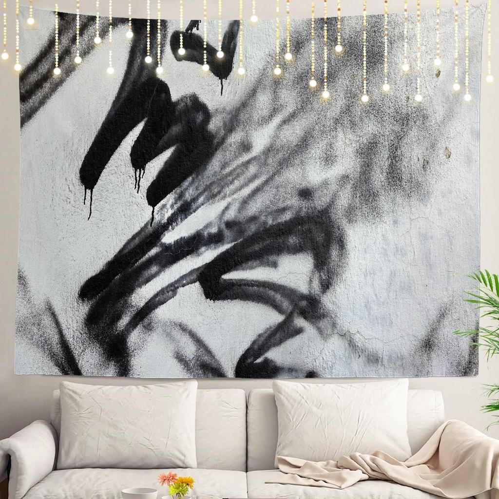 Tapestry Shrahala Graffiti Grunge White Wall