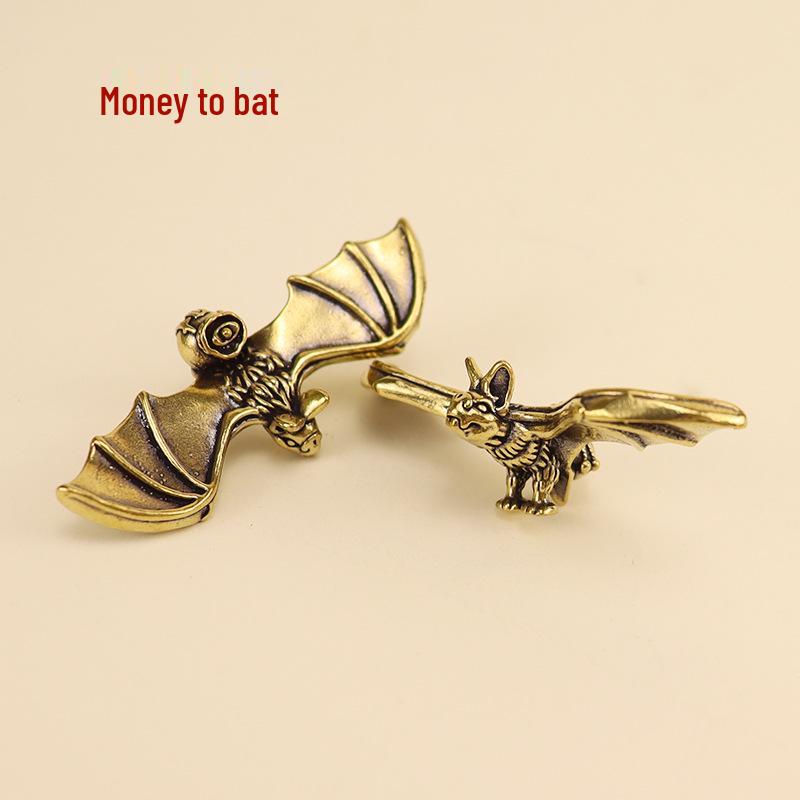 Small Brass Bat Ornament: Handmade Gift and Popular Night Market Item