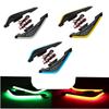 2Pcs Fixed Wind Wings With LED Light Adhesive Decoration Sticker Motorcycle Front Side Spoiler Winglets Aerodynamic Wing Set