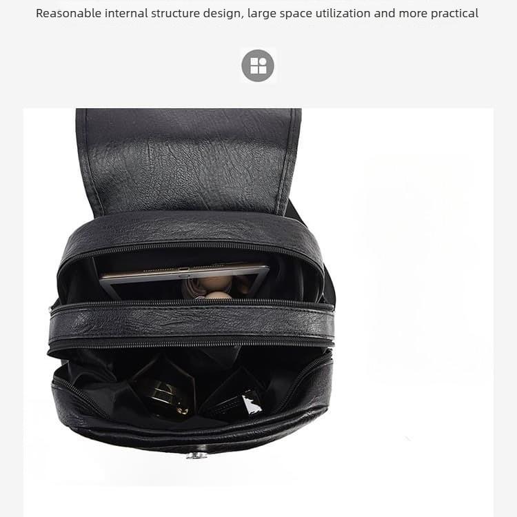 Large capacity backpack women's texture commuter backpack