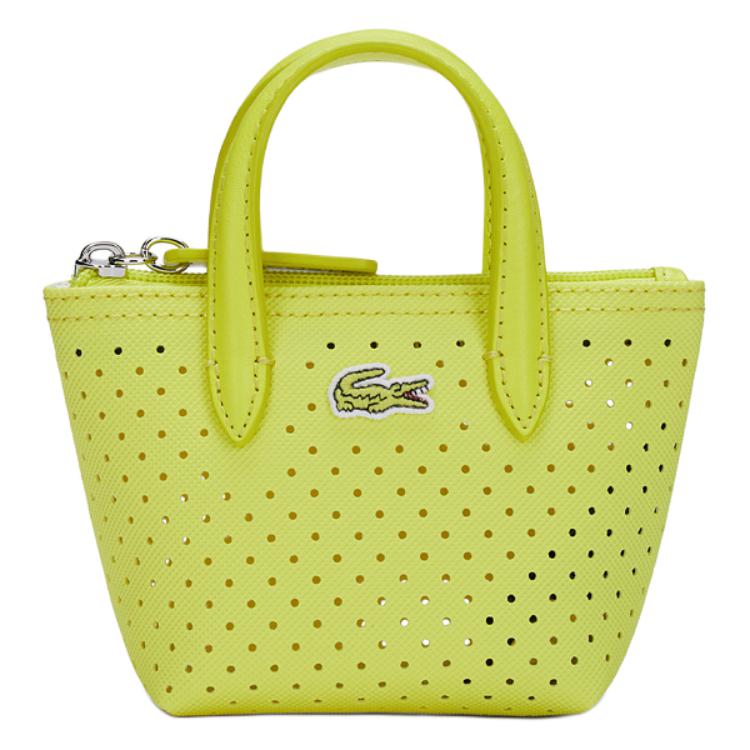 

Lacoste Trendy Versatile Zipper Closure PVC Handheld Shoulder Crossbody Bag Small Women bags Yellow NF4749SJ-Q01 Yellow