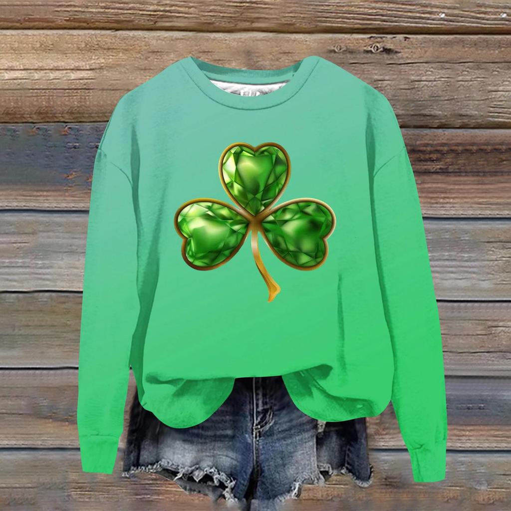 Women's Fashion Casual Long Sleeve Loose Printed Sweatshirt