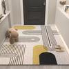 Wave Point Non-slip PVC Retro Entrance Doormat Floor Mats Silk Loop for Entryway Porch Hallway Home Decor Dust Removal Carpet
