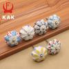 KAK 40mm Hand-painted Ceramic Drawer Knobs Porcelain Rural Cabinet Knob Cupboard Handles Mediterranean Furniture Handle Hardware
