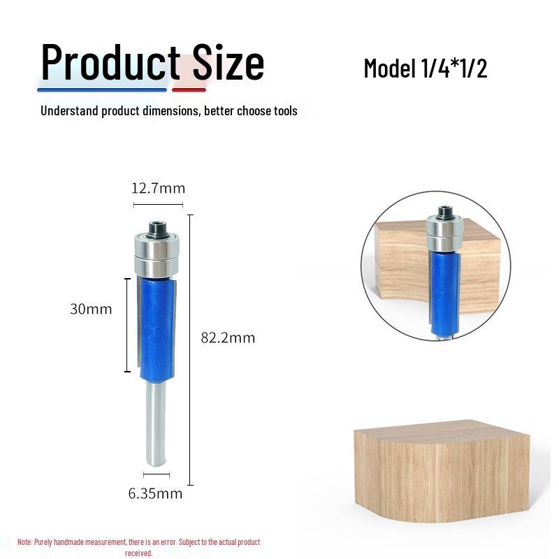 Double Bearing Edge Trimmer Woodworking Router Bit Set