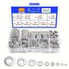 Stainless Steel 80-580pcs Assortment Set - Flat Washers Kit with Custom Storage Box - Multiple Sizes (M2-M10) for Screws Bolts,