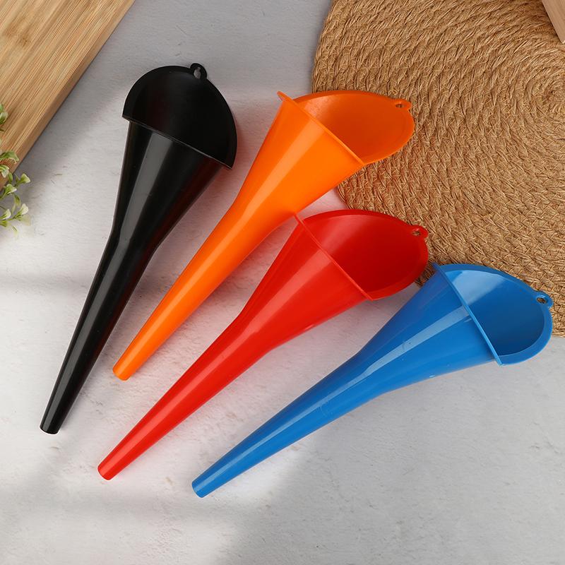 1 szt. Odporny na rozbryzgi Samochodowy Długi Lejek do Napełniania Oleju Paliwa Plastikowy Lejek Silnikowy Motocyklowe Akcesoria Samochodowe do Napełniania